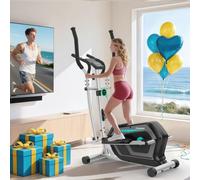 Neezee Elliptical Cross Trainer for Home, 16-Level Resistance Magnetic Elliptical Machine, Ultra-Quiet Cross Trainer with LCD Monitor, Pulse Sensor, Device Holder, Weight Capacity 130KG Cross Trainer