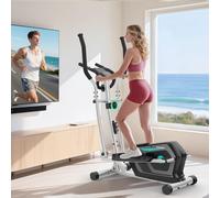 Neezee Elliptical Cross Trainer for Home, 16-Level Resistance Magnetic Elliptical Machine, Ultra-Quite Cross Trainer with LCD Monitor, Pulse Sensor, Device Holder, Weight Capacity 130KG Cross Trainer