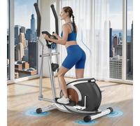 Neezee Elliptical Cross Trainer For Home Use, Ultra-Quiet Cross Trainer, 16 Levels of Magnetic Resistance, APP Compatible Elliptical Machine with Pulse Sensors, LCD Display, 120KG Capacity