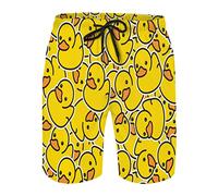 Nefarian Men's Swim Trunks, Quick Dry, Board Shorts, X-Large, Duck Rubber Duck Animal