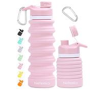 Nefeeko Collapsible Water Bottle, 26oz Silicone Foldable Water Bottles