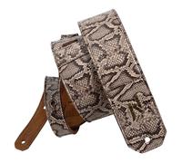 Nefelibata Guitar Strap, 2.3-Inch Wide Snake-Grain Handmade Cowhide Guitar Straps with Soft Padding for Bass, Electric and Acoustic Guitar (Gray)
