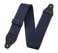 Nefelibata Guitar Strap,2.3" Thickened Solid Color Cotton Guitar Straps with Grain Leather Ends for Bass,Electric&Acoustic,Come with Gasket and Headstock Rope(Deep Sea Blue)