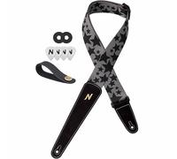 Nefelibata Guitar Strap 2 Inch, with Leather End for Acoustic Guitar, Electric Guitar, Bass, Gift for Guitarists