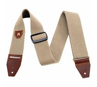 Nefelibata Guitar Strap with Pick Pocket, 100% Cotton Full Grain Leather End Guitar Strap for Acoustic Guitar, Electric Guitar, Bass, Gift for Guitarists and Kids