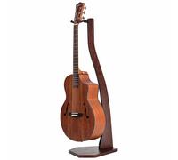 Nefelibata Wooden Guitar Stand, Handmade German Ash Solid Swan-shaped Wood Racks Floor, for Acoustic guitars, Classical guitars, Banjos, Mandolins(Dark Brown)