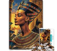 Nefertiti Egyptian Queen Cat Jigsaw Puzzle 1000pcs (52x38cm) | For Christmas holidays spent indoors: Adult jigsaw puzzle with 1000 pieces works well for shared time during the holidays.