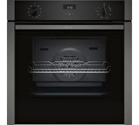NEFF, N50, B3ACE4AG3B, 60cm Built-in Single Oven with Hide®, Eco Clean back with Easy Clean, CircoTherm, 7 functions and LCD display in Graphite-Grey