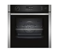 Neff B3AVH4HN1 N50 Built-In Electric Single Oven, Slide&Hide Door, CircoTherm Fan Cooking, Pyrolytic Cleaning, 71L Capacity - Stainless Steel