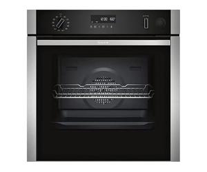 Neff B3AVH4HN1 N50 Built-In Electric Single Oven, Slide&Hide Door, CircoTherm Fan Cooking, Pyrolytic Cleaning, 71L Capacity - Stainless Steel
