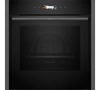 NEFF N70 Slide & Hide® B54CR31G0B Built In Electric Single Oven - Graphite - A+ Rated, Silver