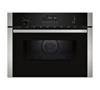 NEFF N50 C1AMG84N1B Built In Compact Electric Single Oven with Microwave Function - Stainless Steel, Stainless Steel