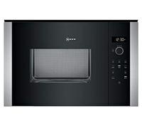 NEFF HLAWD53N0B N50 Microwave Oven with Automatic Programmes, Control Dial & One-Touch Buttons, Side-opening hinged door, Black & Stainless Steel