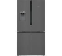 Neff KM3963XE0 - Brushed Steel American Fridge Freezer - 183cm Multi Door - 375L/199L - E Energy