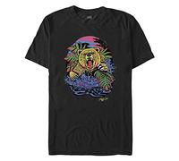 Neff Men's Psychedlic Bear Full Young Short Sleeve Tee Shirt T, Black, XXL