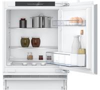 NEFF N 50 KU1212FE0G Integrated Under Counter 82cm High Fridge - Fixed Door Fixing Kit - Stainless Steel - E Rated, Stainless Steel