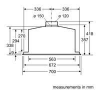 Neff N50 D57MH56N0B 70cm Canopy Cooker Hood Silver