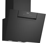 NEFF N50 D65IFN1S0B Wifi Connected 60cm Angled Chimney Cooker Hood - Black, Black