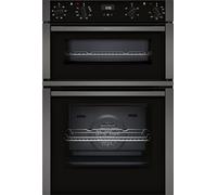 NEFF N50 U1ACE2AG3B Built In Electric Double Oven - Graphite - A/B Rated, Silver
