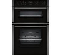 NEFF N50 U1ACE2AG3B Built In Electric Double Oven - Graphite - A/B Rated, Silver