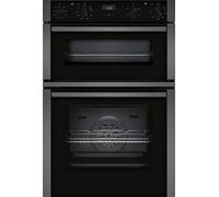 NEFF, N50, U1ACE2AG3B, 60cm Built-in Double Oven with CircoTherm, Easy Clean and LCD display in Graphite-Grey