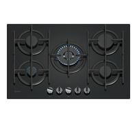 Neff T27PIQ4S0 N70 75cm 5 Burner Gas Hob in Black Glass Wok Burner