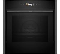 NEFF N70 Slide & Hide® B54CR31G0B Built In Electric Single Oven - Graphite - A+ Rated, Silver