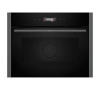 Neff N70 Built In Microwave & Grill For Tall Housing C24GR3XG1B Graphite