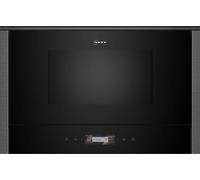 Neff N70 NR4WR21G1B 38cm High Black/Graphite Grey Built-In Microwave Oven & Grill