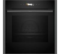 NEFF N70 Slide & Hide® B54CR31G0B Built In Electric Single Oven - Graphite - A+ Rated, Silver