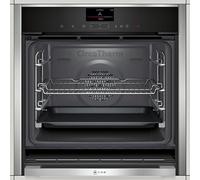 Neff N90 B47Fs34H0B Built-In Single Oven - Steel & Black Stainless Steel Effect