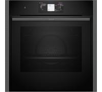 NEFF N90 Slide & Hide® B64CT73G0B Built In Electric Single Oven with Pyrolytic Cleaning - Graphite - A+ Rated, Silver