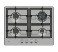 NEFF, N50, T26GKH8N0, 60cm Gas Hob with 4 burners, 3.3kW Wok, 2 Dishwasher suitable cast iron pan supports, new standard sword dials