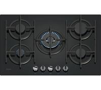 Neff T27PIQ4S0 N70 75cm 5 Burner Gas Hob in Black Glass Wok Burner