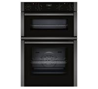 NEFF, N50, U1ACE2AG3B, 60cm Built-in Double Oven with CircoTherm, Easy Clean and LCD display in Graphite-Grey