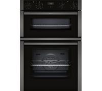 NEFF, N50, U1ACE2AG3B, 60cm Built-in Double Oven with CircoTherm, Easy Clean and LCD display in Graphite-Grey