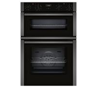 NEFF, N50, U1ACE2AG3B, 60cm Built-in Double Oven with CircoTherm, Easy Clean and LCD display in Graphite-Grey