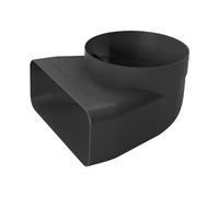 Neff Z861SI1 / Extractor Fan Installation Accessories/Round Flat Connection with Integrated 90 Degree Elbow for Vertical Round Air Outlet/Colour: Black