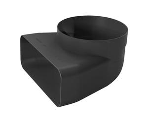 Neff Z861SI1 / Extractor Fan Installation Accessories/Round Flat Connection with Integrated 90 Degree Elbow for Vertical Round Air Outlet/Colour: Black