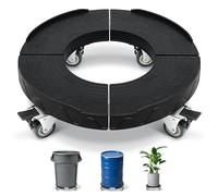 Nefish Trash Can Dolly Wheels, 15-19 Inch Adjustable Round Furniture Dolly with 4 Wheels, Heavy Duty Drum Dollies 440lbs Tire Dollys, Multi Functional Rolling Dolly Cart