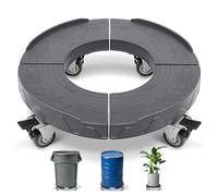 Nefish Trash Can Dolly Wheels, 15-19 Inch Adjustable Round Furniture Dollys with 4 Wheels, Heavy Duty Drum Dollies 440lbs Keg Dollys, Multi Functional Rolling Dolly Cart