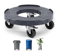 Nefish Upgraded Trash Can Dolly Wheels, Adjustable 15-19 Inch Round Barrel Dollies Wheels, Heavy Duty Drum Dollies 480lbs Tire Dolly, Multi Functional Garbage Can Dolly Cart Trash Can Roller Base