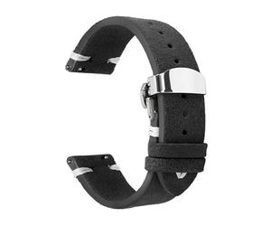 NEFLUM 18mm 20mm 22mm Soft Suede Leather Watch Strap Quick Release Watch Bracelet with Folding Clasp,20mm