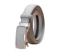 NEFLUM 2.3 cm Women Leather Belt Casual Adjustable Automatic Buckle Belt Women's Casual Decorative Belt, Grey, 95cm