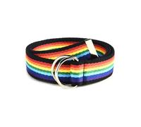 NEFLUM 3.8 cm Width Women's Canvas Belt Rainbow Decorative Canvas Belt Casual Jeans Belt for Clothing Accessories, 125cm