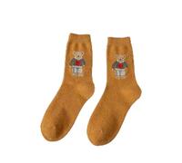 NEFLUM Autumn & Winter Warm Wool Woman Bear Socks - Women Harajuku Kawaii Cute Socks