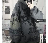 NEFLUM Gothic Cartoon Hip Hop Hoodies Women Japanese Funny Punk Oversize Hooded Sweatshirts Blackpink Hoodie Sweat Jacket Women Women Hoodie Kawaii Clothes Y2k Clothes