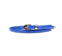 NEFLUM Ladies Thin Leather Belt Width 1.2 cm Women Pin Buckle Belt Jeans Casual Decorative Belt, Royal Blue, 100x1.2cm