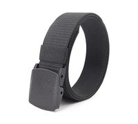NEFLUM Men Nylon Outdoor Military Tactical Waist Belt 110-170 cm Jeans Belts with Plastic Buckle, Black, 170cm