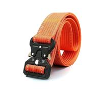 NEFLUM Military Tactical Belt Men Nylon Knitted Casual Belt 3.8 cm Width Outdoor Sports Belt Casual Decorative Belt, Orange, 110x3.8cm